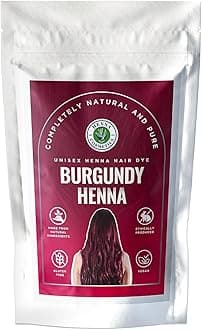 Natural Henna Hair Color Dye, 100% Pure Henna Powder for Hair Growth Organic (Burgundy, 200 Gr + Free 50 Gr.)
