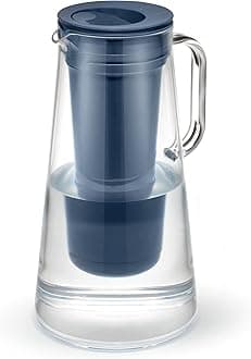 LifeStraw Home – Water Filter Pitcher, 10-Cup, Midnight Blue, BPA Free Designed for Everyday Protection Against Bacteria, parasites, microplastics, Lead, Mercury, PFAS and a Variety of Chemicals