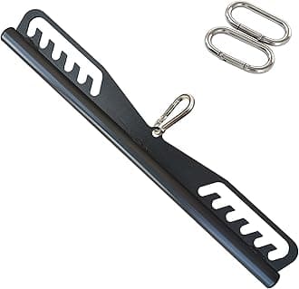 KORIKAHM Home Gym Fitness Spreader Bar, Multi-Grip Wide LAT Pull Down Attachment, Neutral Grip Handle for Cable Pulley System Machine, T-Bar Row Landmine Attachment