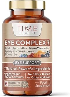 Eye Complex 7-120 Capsules - Lutein, Meso-Zeaxanthin, Zeaxanthin, NZ Blackcurrant, Bilberry, Goji & Eyebright – 4 Month Supply – UK Manufactured