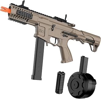 Electric Gel Blaster Modified Toy-ARP9,Semi & Full Automatic Modes Splatter-Blaster 280+FPS,120FT for Outdoor Activities Team Games- Ages 14 & Up and Adults with Drum mag,Long mag,Goggles,Sandy