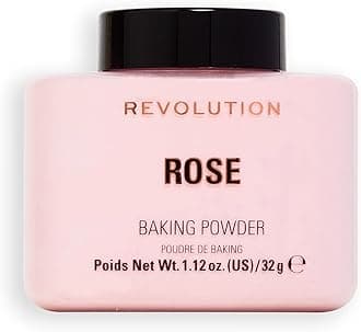 Loose Baking Powder, Makeup Setting Powder, Long-Lasting Coverage, Mattifies & Reduces Shine, Rose, 1.12 oz
