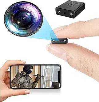 Small Wireless WiFi Camera Hidden Spy Security Cameras,Mini Nanny Cam Smart Home, Pet Dog Baby Camera Indoor Outdoor 1080P Remote Portable, Phone APP Room Camera