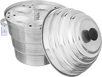 Kuber Industries Exclusive Aluminium Idli Maker Cooker with 4 Plates+ 3 Plates Steamers (2 Dhokla Plate + 1 Patra Plate), 9.5 Diameter