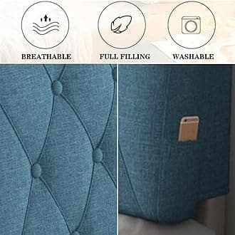 ZZYY Bedside Cushion Bed Backrest Linen Headboard Cushion Support Reading Pillow Bolster for Twin Full Queen King Daybed Bed Bunk Bed Removable Washable,Gray,74.8"/190cm