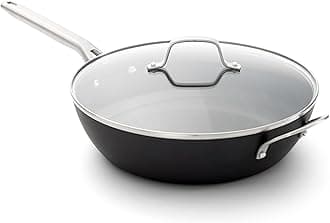 Hard-Anodized Nonstick 12" Jumbo Frying Pan with Lid