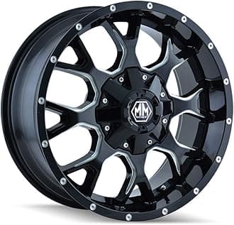 Warrior 8015 Black Wheel with Milled Spokes (17x9"/8x180mm)