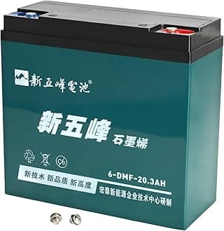 12V 20AH Sealed Lead Acid Battery with Nut & Bolt Connector Rechargeable Deep Cycle Replacement Battery for Electric Scooter E Bike Go Kart ATV Quad Buggy Golf Cart (1 Pack)