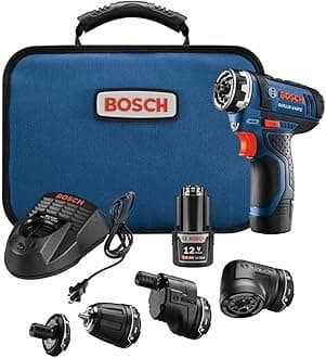 12V Max Cordless Power Drill Driver Kit with 5-in-1 Flexiclick System Multi-Head Drill Set with (2) 2 Ah Batteries (GSR12V-140FCB22)