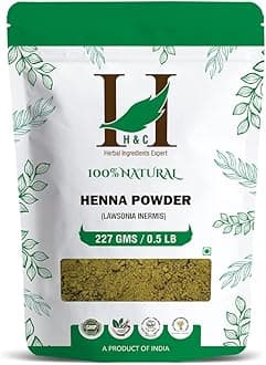 H&C Lawsonia Inermis Natural Henna Powder (227g/1/2lbs)
