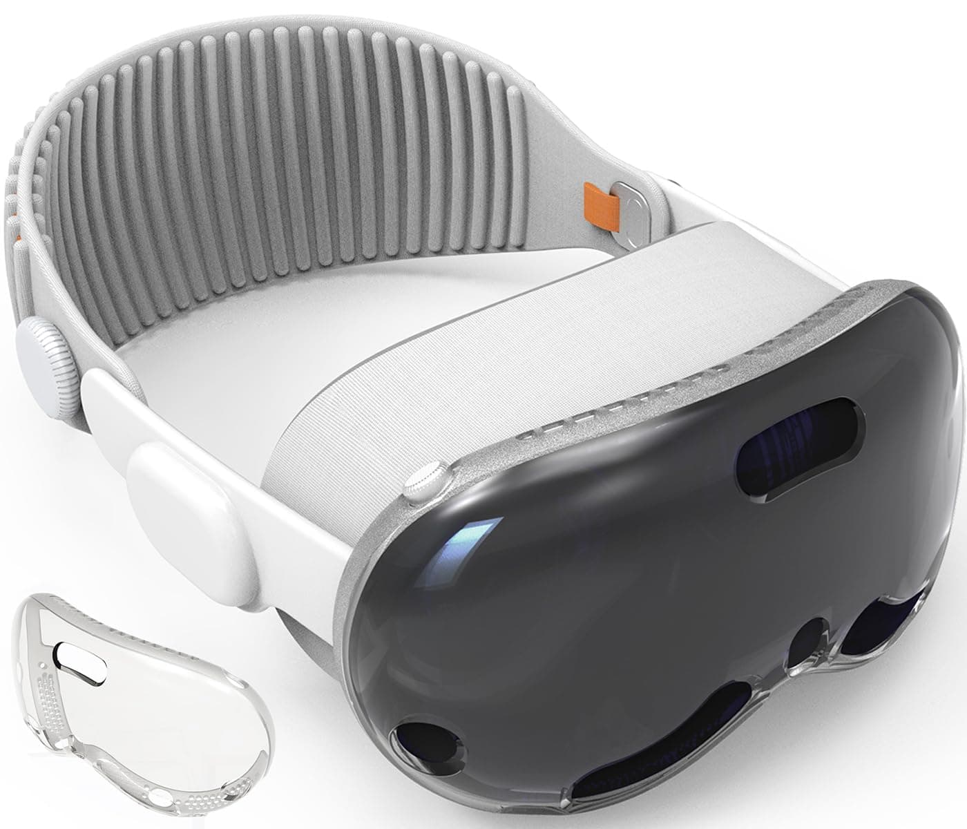 Transparent Protective Case Compatible with Apple Vision Pro, Crystal Clear Soft TPU Protective Anti-Scratch Shockproof Cover for Vision Pro VR Headset 2024 Accessories,Transparent