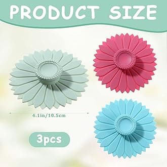 3 PCS Sunflower Silicone Cup Covers Cup Covers Multicolored Mugs Lids Anti-Dust Tumbler Covering Airtight Cap Universal Glass Tool Lid Flexible Mug Covers for Tea Pots Coffee