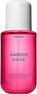 PHLUR Amber Haze Body Mist, 8 Fl Oz - Hair and Body Perfume for Women, Amber & Vanilla Body Spray with Saffron, Jasmine and Musk Fragrance