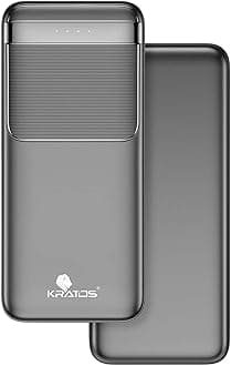 Kratos Legend Champ Power Bank 20000mAh, Fast Charging 22.5W, Triple Output,USB Type C Connector, PD Quick Charge Power Bank for iPhone, Android & Other Phones, BIS Certified,Made in India, Black