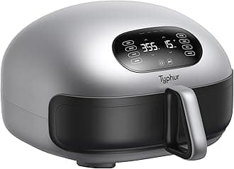 Typhur Dome Air Fryer, No.1 Cooking Speed Large Air Fryer with Superior Airflow, Self-cleaning Smart Digital Air Fryer with Dishwasher Safe Basket for Quick Easy Meals, Up to 32 Chicken Wings Capacity
