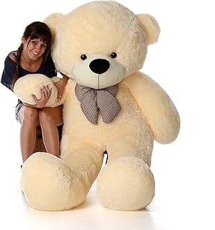 Teddy Bear Plush Stuffed Animals Soft Toys, Huggable Teddy Bear, Birthday Gift for Boys, Girls, Wife, Girlfriend, Women, Kids Valentine's Christmas Gift (4 Feet, Cream)