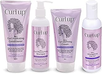 Ultra Defining Bundle with Curly Hair Shampoo, Conditioner, Leave in Curl Cream & Hair Gel - For Dry Frizzy, Wavy & Curly Hair - Sulphate Paraben And Silicone Free (Combo of 4)
