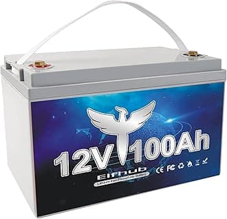 12V 100Ah LiFePO4 Battery, 100Ah Lithium Battery with 100A BMS, over 5000+ Rechargeable Cycles, Support 4S/8P. Perfect for RV/Camper, Solar, Off-Grid, Boat, Marine, Trolling Motor, Road-Trip