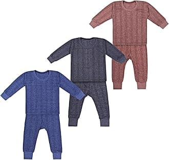Unisex Kids Winter Wear Fleece Front Open Thermal Innerwear Top & Full Pant Woolen Warmer Combo Set for Girls Boys, Kids Unisex Body Warmer Thermal (Set of 3)
