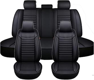 Car Seat Covers Full Set for Suzuki Jimny 2007-2024 2025，Universal Fit 5 Breathable, Waterproof, Durable, with Anti - Slip Design Full Set (2 Front + Rear Bench)(Black)