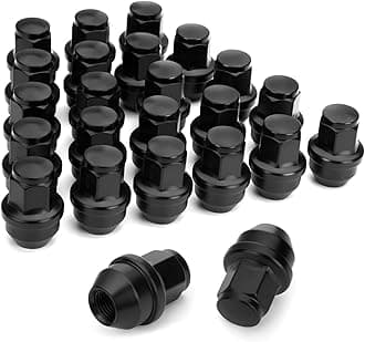 Dynofit 14x1.5 OEM Lug Nuts for F150 2015-2024, 24pcs One-piece Stock Lugnuts Compatible with Ford Expedition F-150 Lincoln Navigator 2016-2018/2019-2024, 14mmx1.5 Factory Tuner Nuts Replace OE#611008