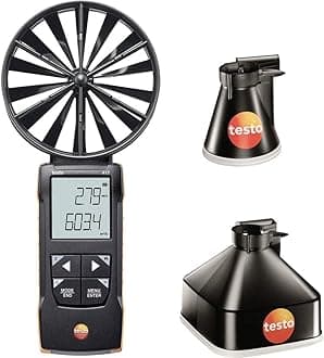 testo 417 set 1 - wing wheel anemometer with measuring funnels