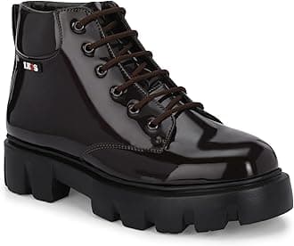 Leo Men's Black Chic and Chunky Comfortable Casual Boots