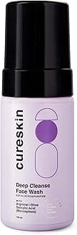 Cureskin Deep Cleanse Salicylic Acid Face Wash for Oily Skin | Salicylic Acid Foaming Face Wash for Men and Women, 3.38 fl oz (Pack of 1)