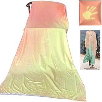 Thermochromic Heat Reactive Fabric Temperature-Sensitive Color-Changing Cloth (Orange to Yellow) Ideal for DIY Home & Commercial Use in Garments, Crafts, Curtains, Tablecloths