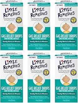 Little Remedies Gas Relief Drops, Natural Berry Flavor, Safe for Newborns 1.0 Fl Oz (Pack of 6)