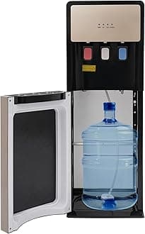 Bottom Loading Water Cooler Dispenser, 5 Gallon Bottle Water Cooler Cold/Hot Water Cooler with 3 Temperature Settings Removable Drip Tray for Home Office Use