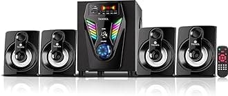 TRONICA FD-201 30W 4.1 Channel Bluetooth Home Theater System with Remote FM USB AUX LED TV Support - Subwoofer, Bookshelf, Woofer, Satellite