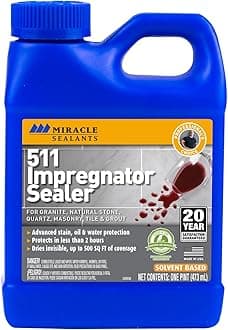 Miracle Sealants 511 PT SG Penetrating Sealer Stone, Tile, Slate, Ceramic, Quartz, 16 Ounce Pint