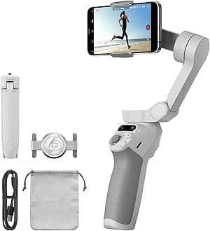 DJI OSMO Mobile SE smartphone gimbal, 3-axis stabilization, handy and foldable, Android and iPhone gimbal with ShotGuides, smartphone gimbal with ActiveTrack 6.0, vlog stabilizer