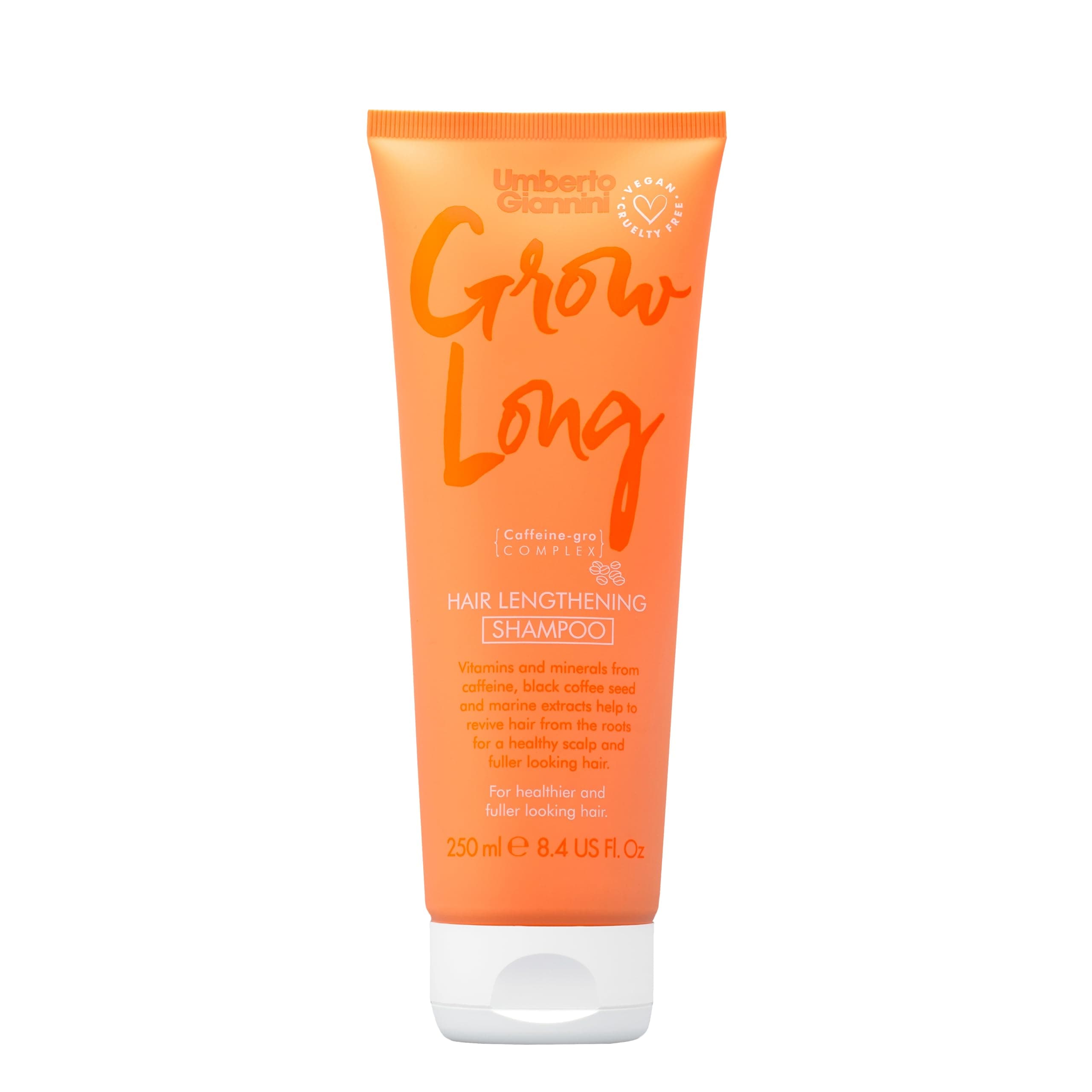Grow Long Hair Lengthening Shampoo 250 ml | Caffeine-Gro Complex | Strengthens & Stimulates Growth | For All Hair Types | Imported from UK