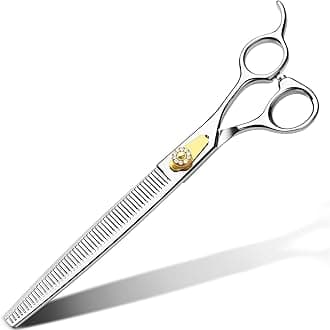 Gimars 8 Inch Sharp Professional Dog Grooming Scissors with 26 Teeth, Heavy Duty 440C Stainless Steel, Ergonomic Pet Grooming Scissors for Dogs, Cats and Other Animals