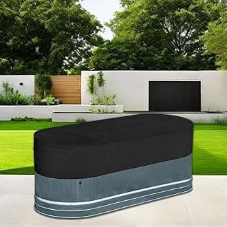 Cold Plunge Tub Cover, Oval Stock Tank Cover 4/6/8 Ft Cold Plunge Tub Pool Cover Waterproof Oxford Cloth For Farm Horse Trough(180 * 60 * 30cm)