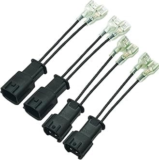 Car Horn Connector Adapter Wiring Harness, Compatible with Hyundai Kia, 2+2 Pack Pigtail Converter for Universal to OEM Horn Replacement (Hyundai/Kia)