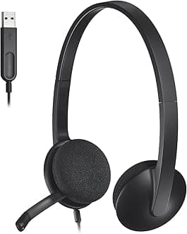 USB Headset H340 for Internet Calls and Music - Black