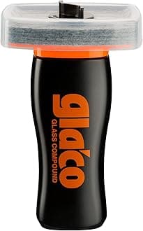 SOFT99 Glaco Glass Compound Roll On 100 ml - Abrasive Glass Cleaner for Car - Hydrophobic Glass Coating Preparation - Remove Oily Stains & Remains of Other Coatings - Integrated Applicator