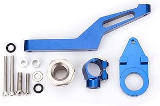FXCNC Racing Motorcycle CNC Steering Damper Stabilizer Buffer Mounting Bracket Kit Compatible with Ninja 600 ZX636 ZX6R ZX-6R 2009-2020