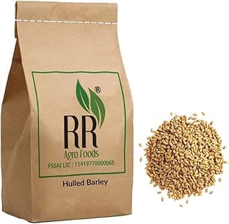 R R AGRO FOODS Hulled Barley 10 KG Super Saver Pack | Barley Without Husk | Naturally Processed | Hulled Jou Seeds | Jav Pack of 1
