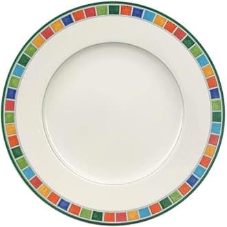Villeroy & BochTwist Alea Caro Salad Plate, 8.25 in, Premium Porcelain, White/Multicolored