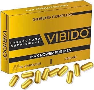 750mg | Stronger | Longer | Harder | Performance | Extra Strength Enhancing Pills | Stamina Endurance Booster Supplement Pills for Men | 10 Ginseng Capsules