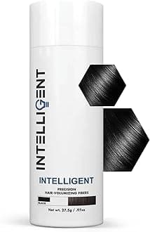 Intelligent Precision Hair-Volumizing Fibers (Black) | Undetectably Fill in Thinning Hair | 6 Shades Designed For Men or Women | 27.5g
