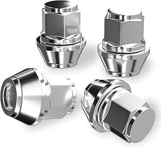 ZOFFI M12x1.5 Chrome OEM Factory Style Large Acorn Seat Lug Wheel Nuts for Most Ford Fiesta Focus Fusion Alloy Wheels - 4pcs Chrome Closed End M12x1.5 Lug Nuts