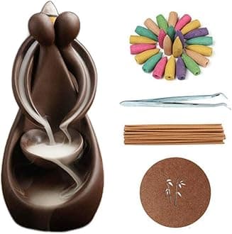 jessie Romantic Hugging Lover Backflow Incense Burner Aromatherapy Ornament Home Decoration Waterfall Incense Holder