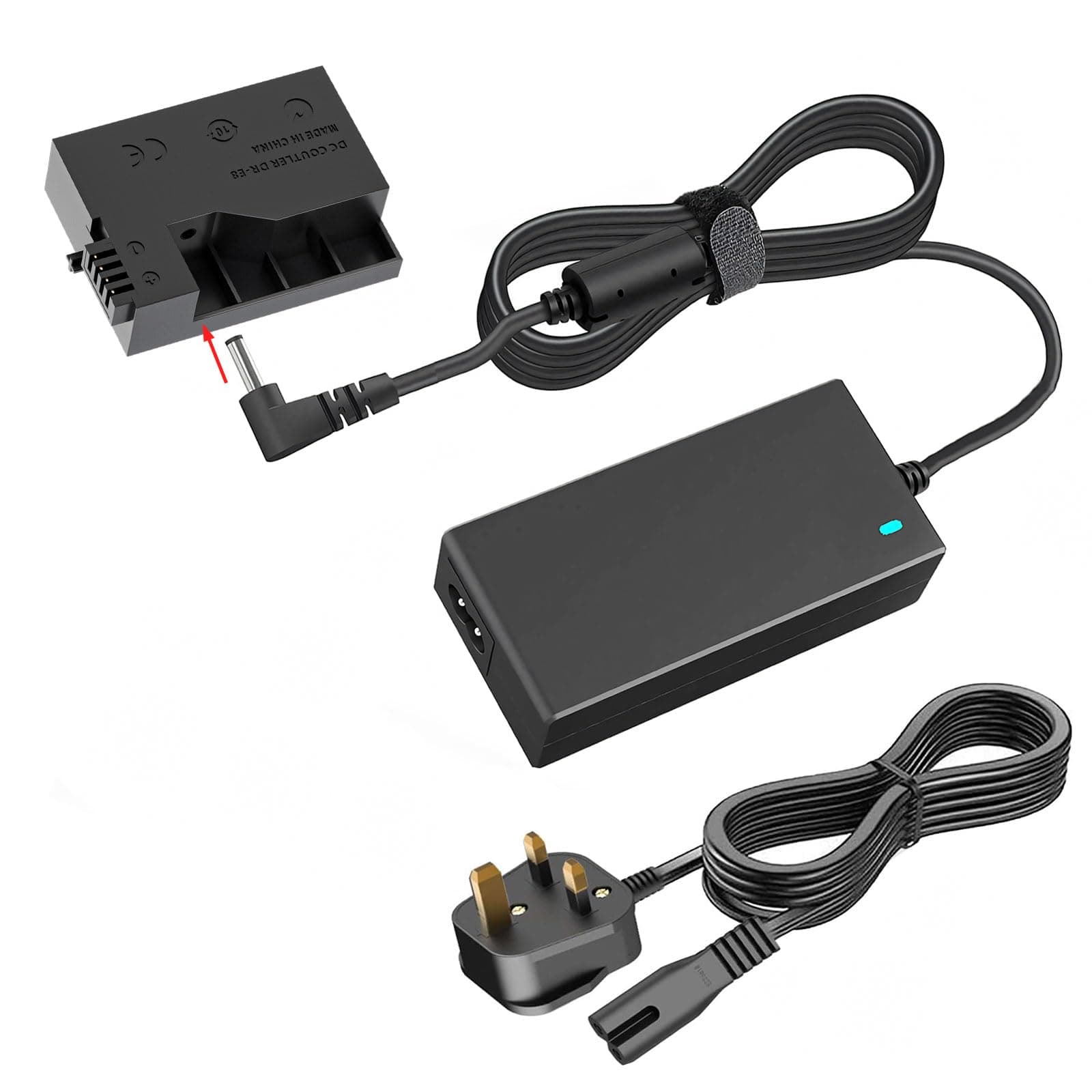 F1TP AC Power Adapter and LP-E8 DR-E8 Dummy Battery Coupler Kit for Canon EOS Rebel T5i T4i T3i T2i Kiss X7 X6 X5 X4 700D 650D 600D 550D Cameras