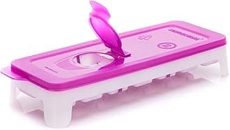 Signoraware Ice Cube Tray with TPE Easy Release Base with Removable lid, 14 Cubes, BPA Free, Purple