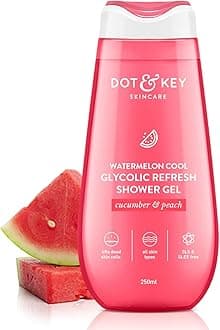 Dot & Key Watermelon + Glycolic Fresh & Cool Shower Gel For Glowing Skin | For All Skin Types | Hydrates Skin & Gently Exfoliates | Non Drying | 250 ml
